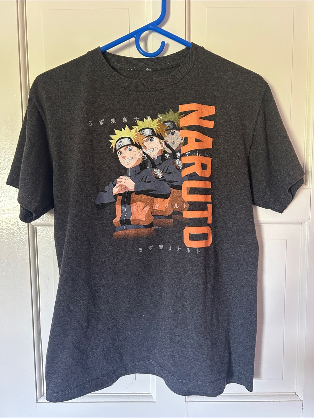 Naruto Graphic Short Sleeve Tee - Charcoal/Orange